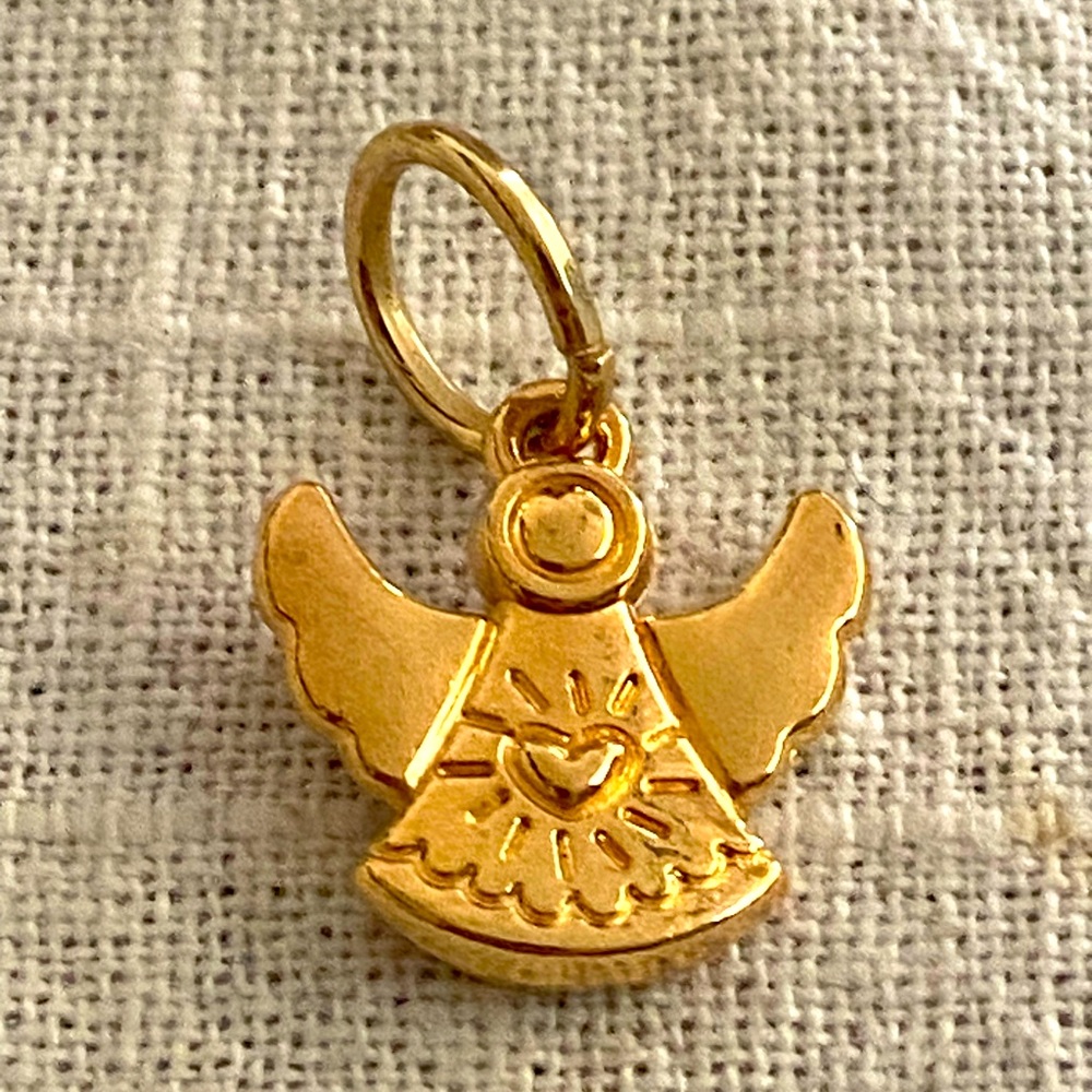 5/$10❤️❤️❤️NEW ROSE GOLD TONE ALLOY ANGEL CHARM PENDANT